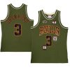 Chicago Bulls Andre Drummond Military Flight patchs Shorts Set Jersey Green
