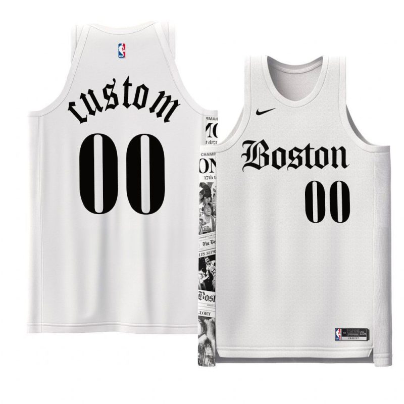 custom celtics boston global specialjersey white