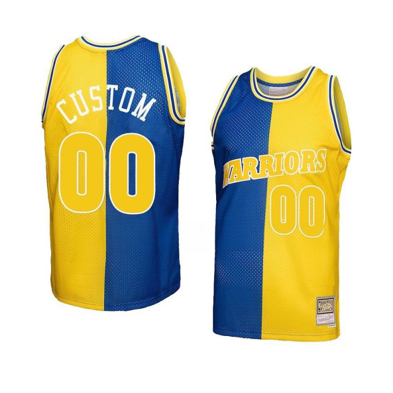 custom jersey hardwood classics royal gold split sw