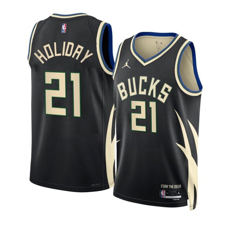 jrue holiday black statement edition jersey