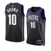 kendall brown pacersjersey 2022 23city edition black yythk