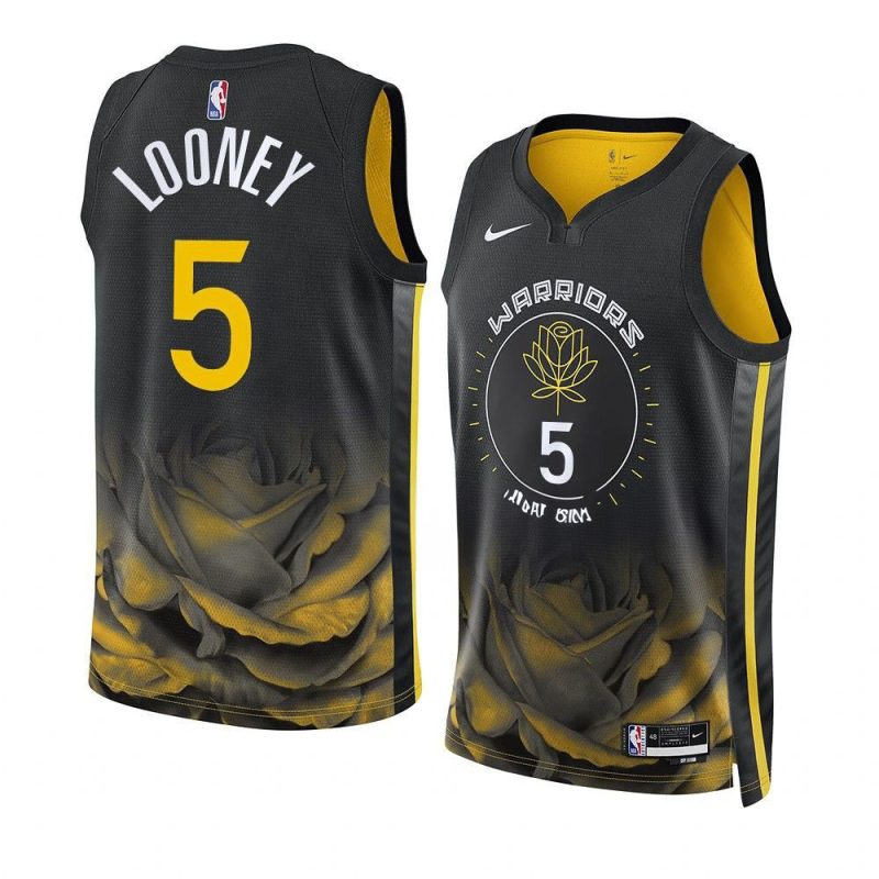 kevon looney warriorsjersey 2022 23city edition blackswing