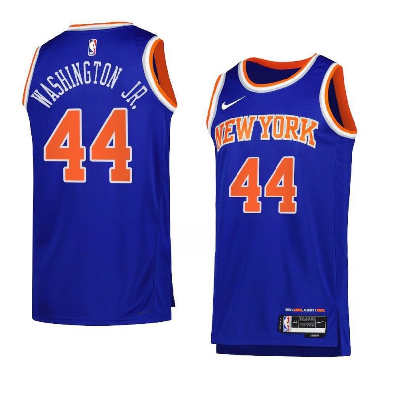 knicks duane washington jr. blue 2022 23icon editio