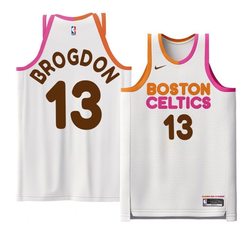 malcolm brogdon special jersey dunkin donuts white
