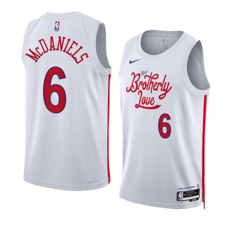 men jalen mcdaniels white city edition 76ersjersey