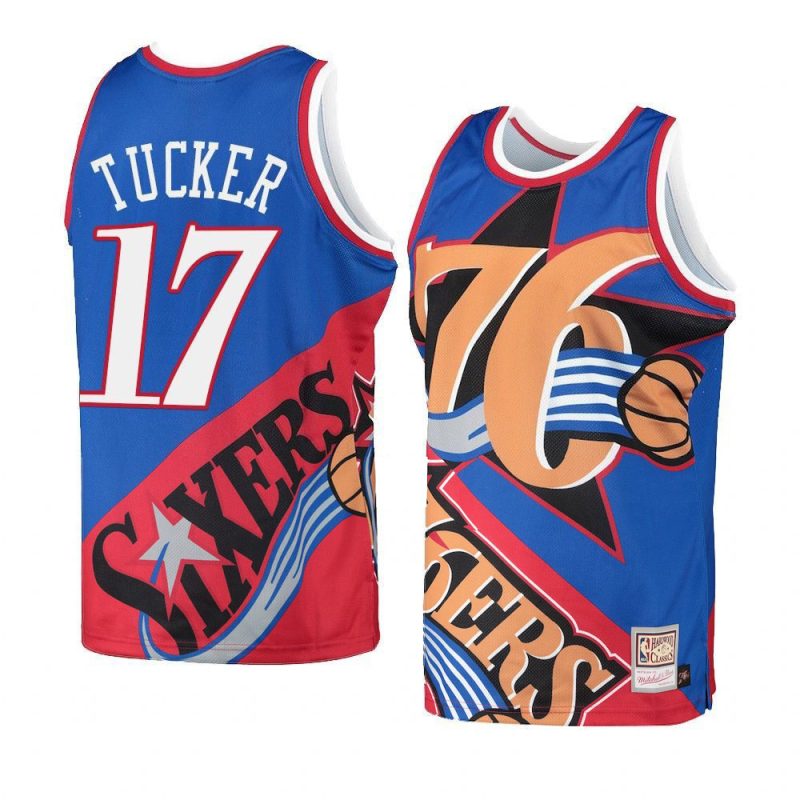 philadelphia 76ers p.j. tucker blue big face 5.0 yy