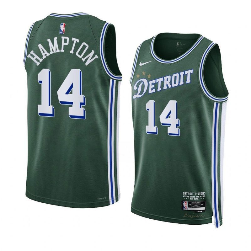 rj hampton pistonsjersey 2022 23city edition greenswingman