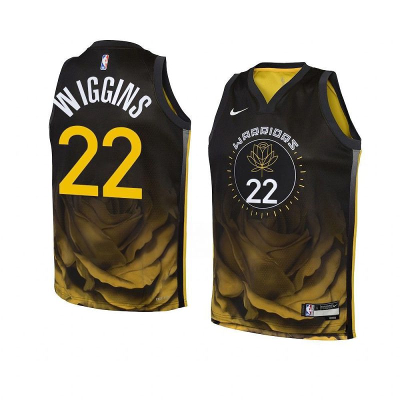 youth andrew wiggins warriors black city edition je