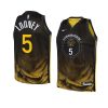 youth kevon looney warriors black city edition jers