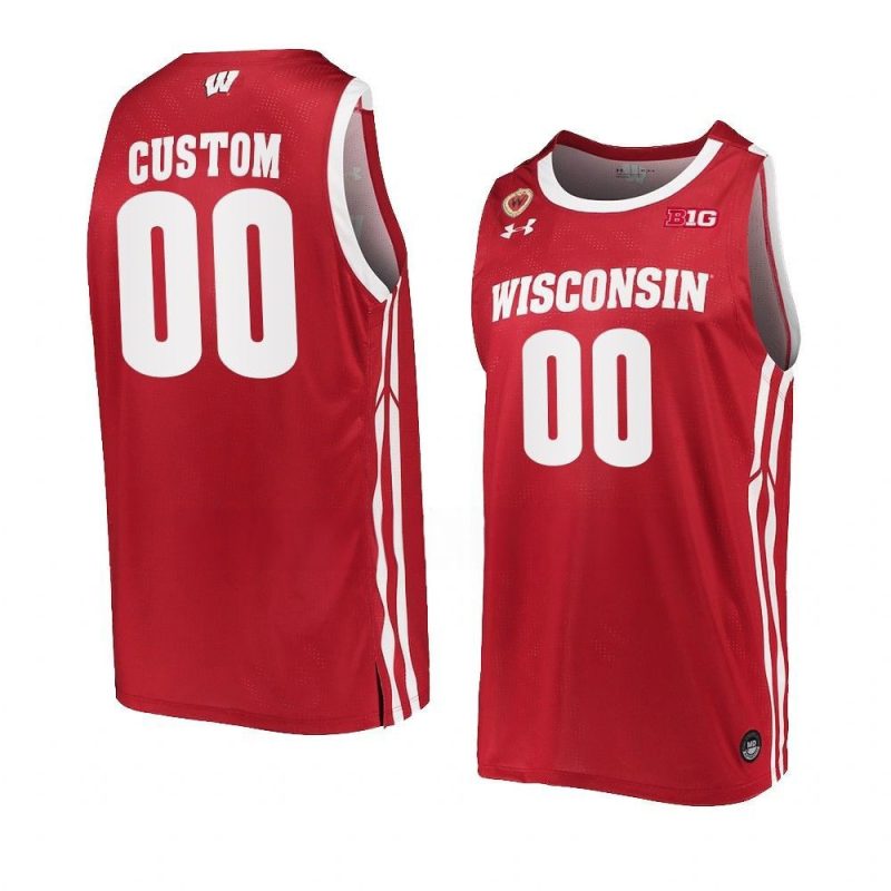 Custom Wisconsin Badgers Away Basketball Jersey 2022 23 Men Replica Red