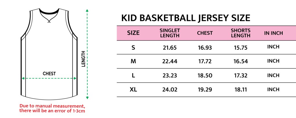 NBA Kid Basketball Jersey Size