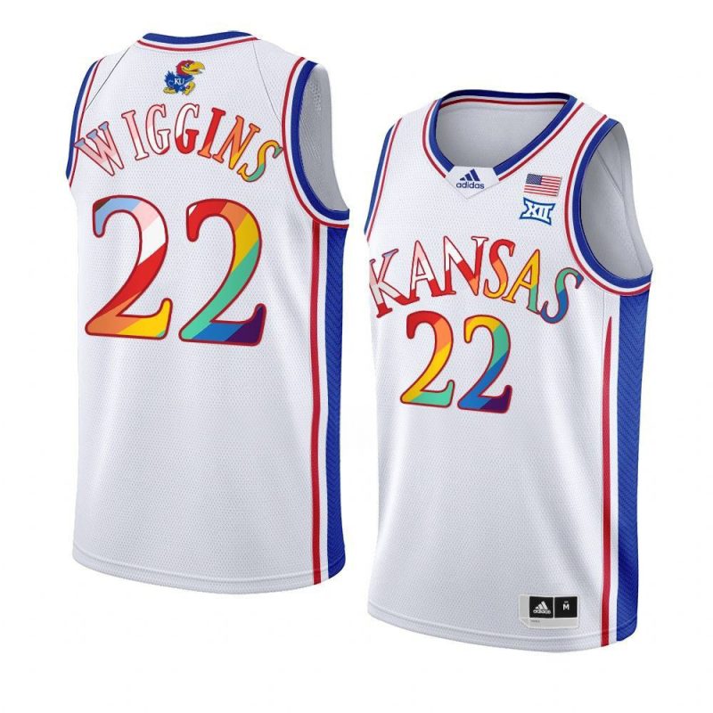 andrew wiggins basketball jersey 2023 pride white