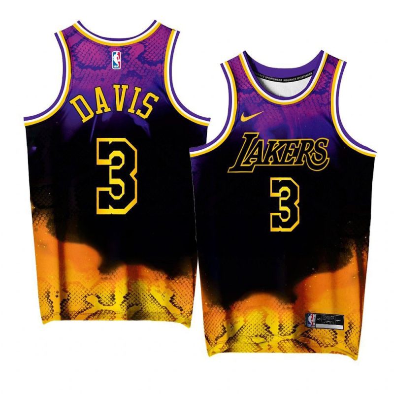 anthony davis lakers mamba special editionjersey black