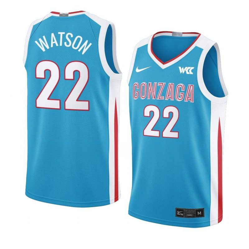 anton watson n7 jersey college basketball blue 2022