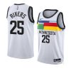 austin rivers timberwolvesjersey 2022 23city edition white