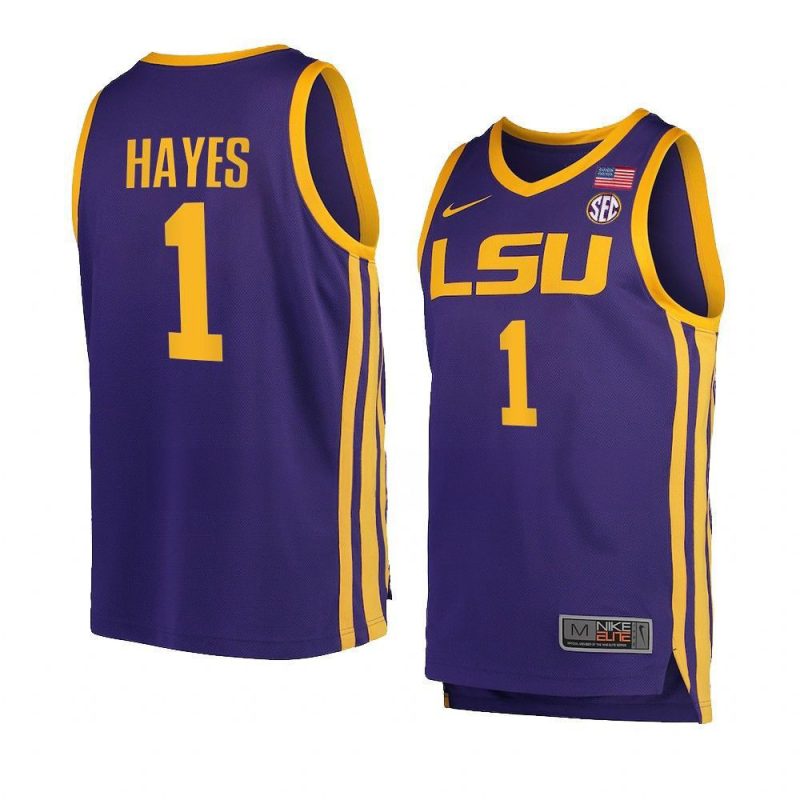 cam hayes purple jersey college basketball replica