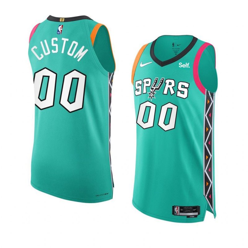 custom 2022 23spurs jersey city editionauthentic teal