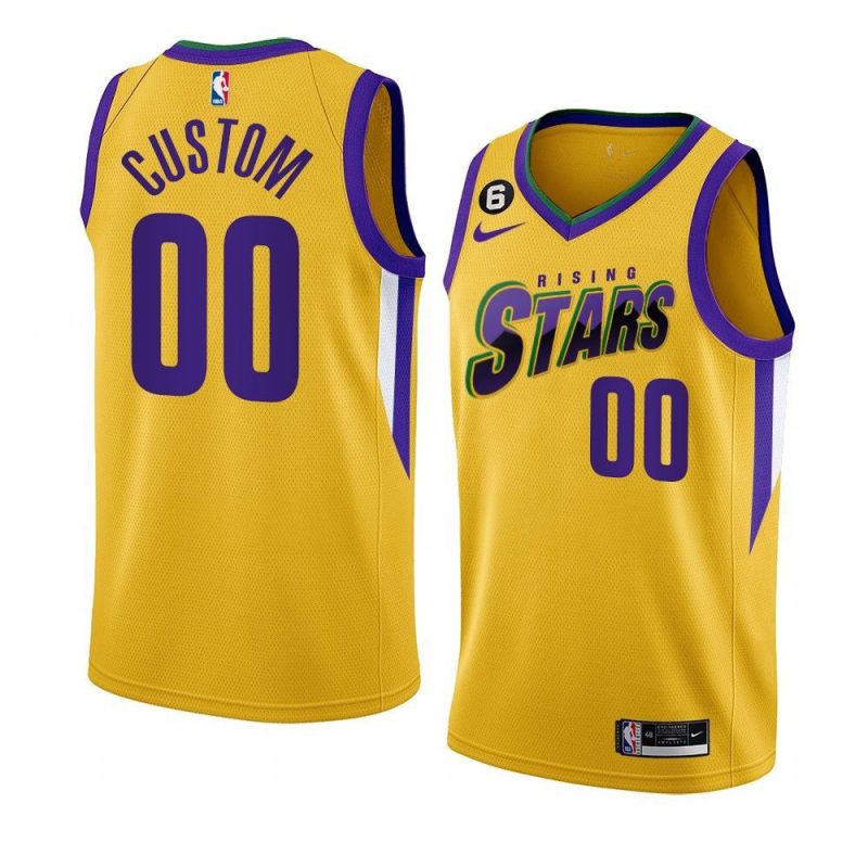custom 2023 rising stars game jersey nba yellow
