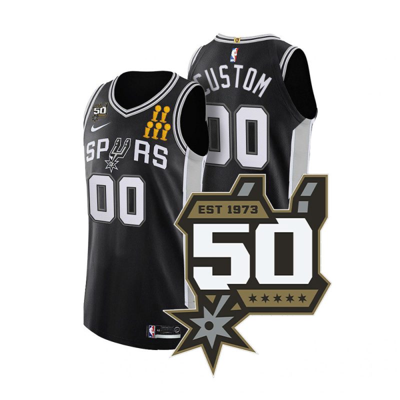 custom black 50th anniversary set jersey