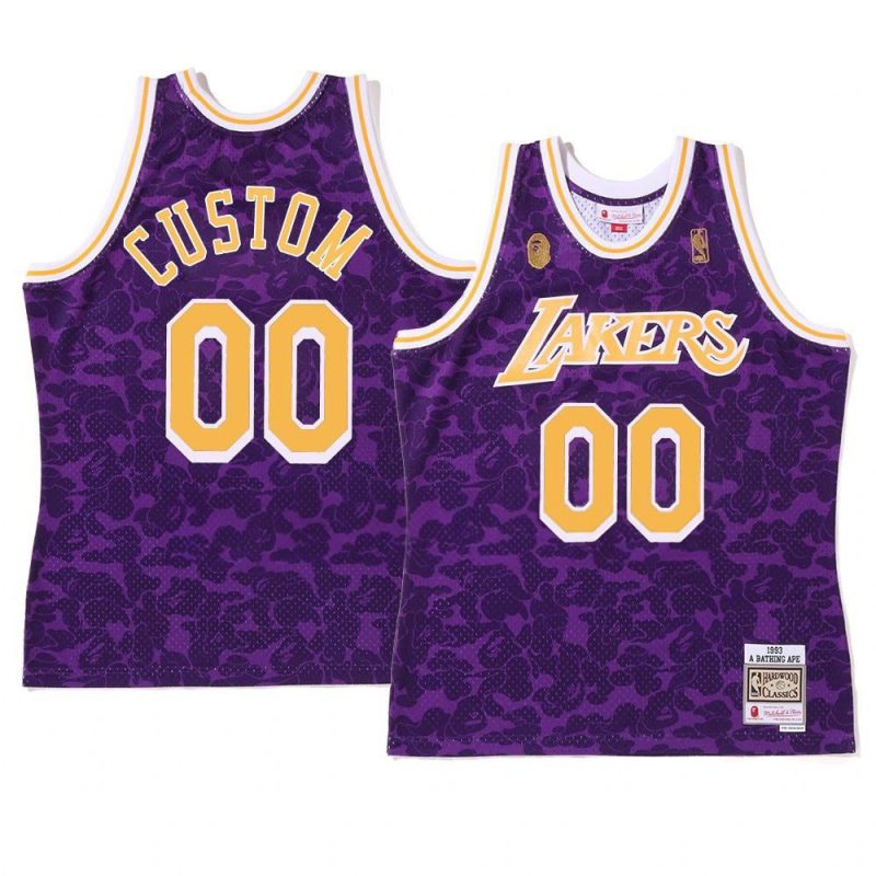 custom camo tanktop jersey 2022 bape purple