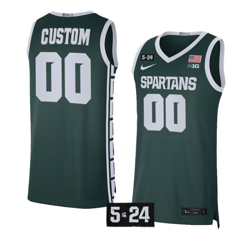 custom green jersey limited basketball