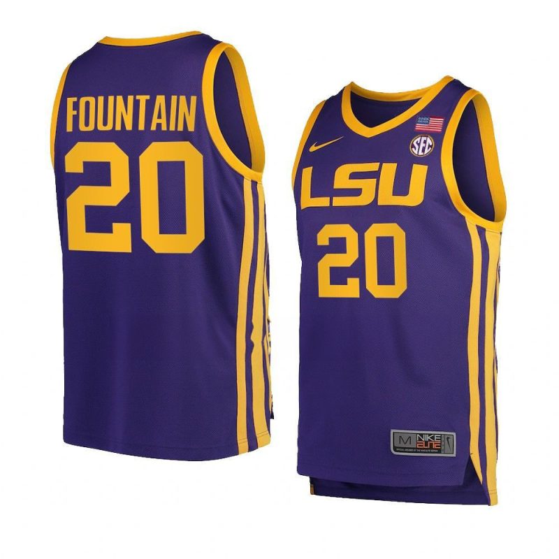 derek fountain purple jersey college basketball replica yy