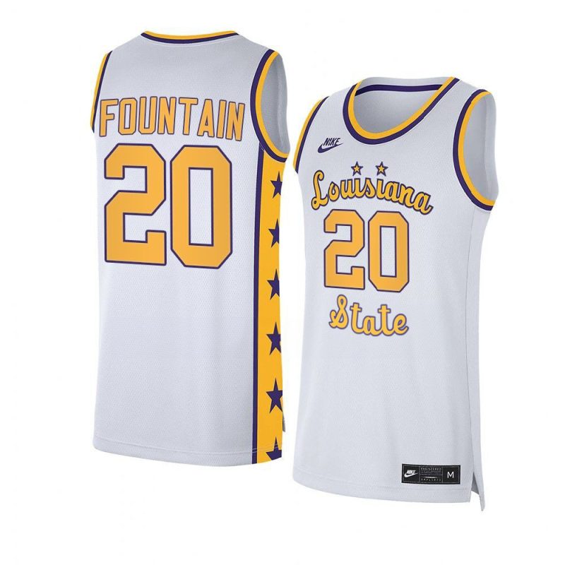 derek fountain white jersey replica basketball 2022 yythkg