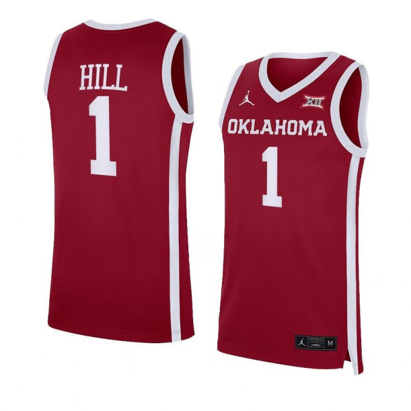 jalen hill replica jersey away basketball crimson 2