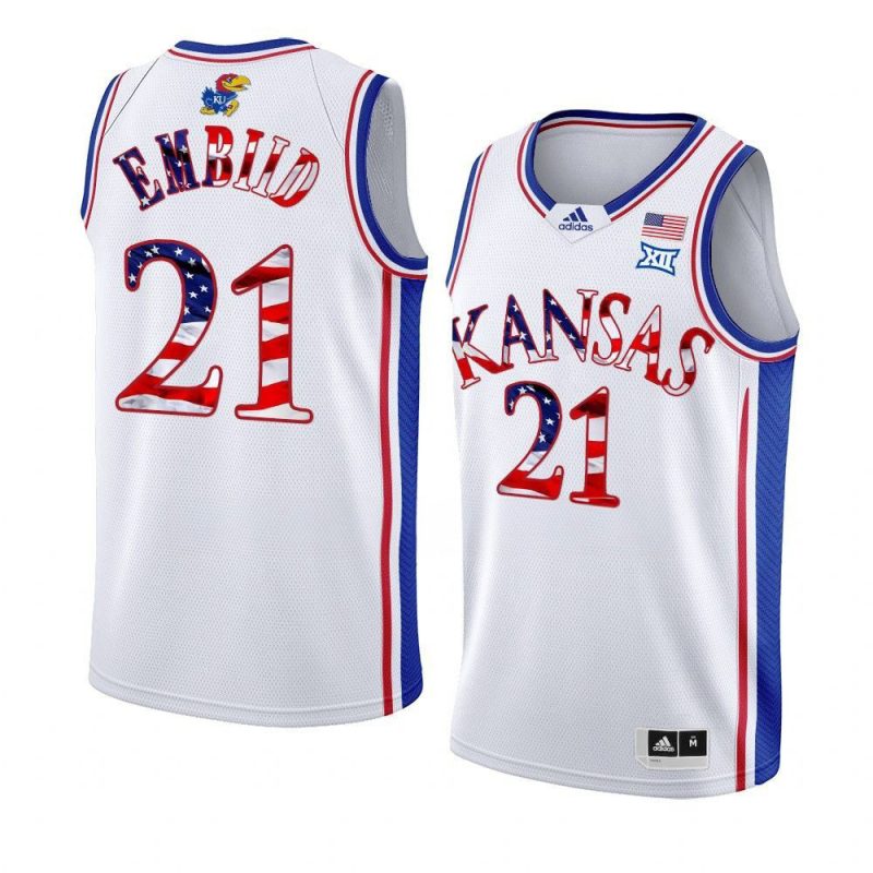 joel embiid white jersey 2023 stars and stripes yyt