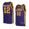 kj williams purple jersey college basketball replica yythk