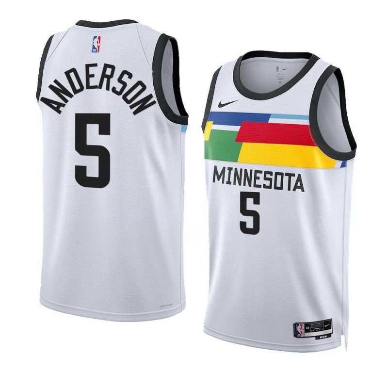 kyle anderson timberwolvesjersey 2022 23city edition white