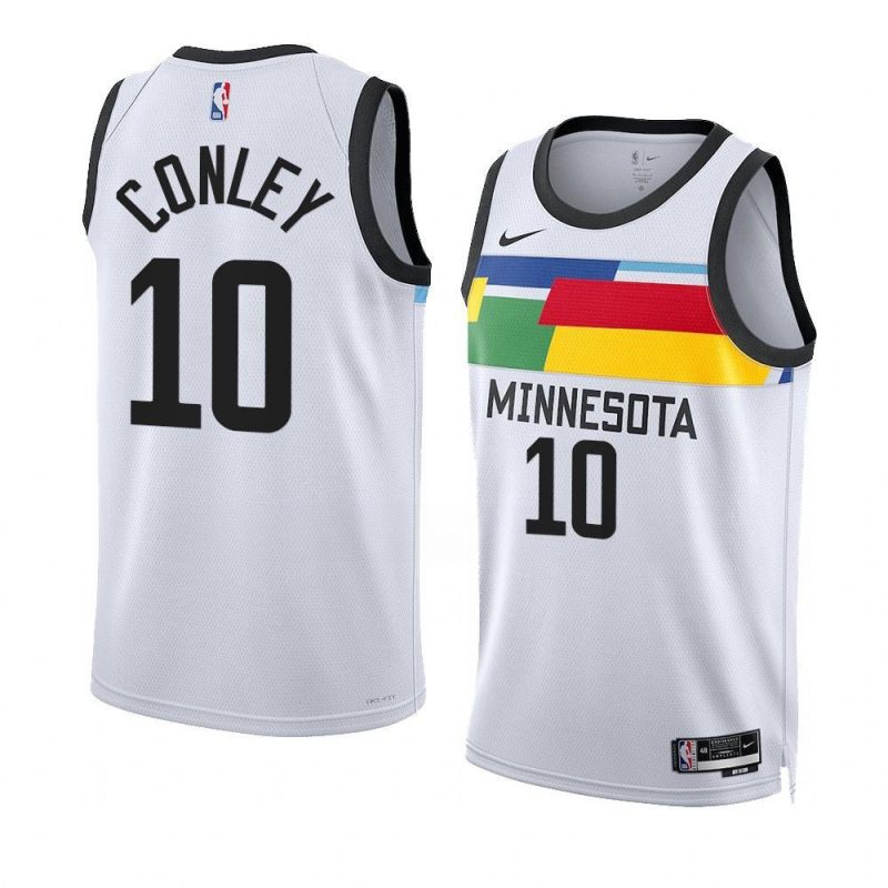 mike conley timberwolvesjersey 2022 23city edition whitesw