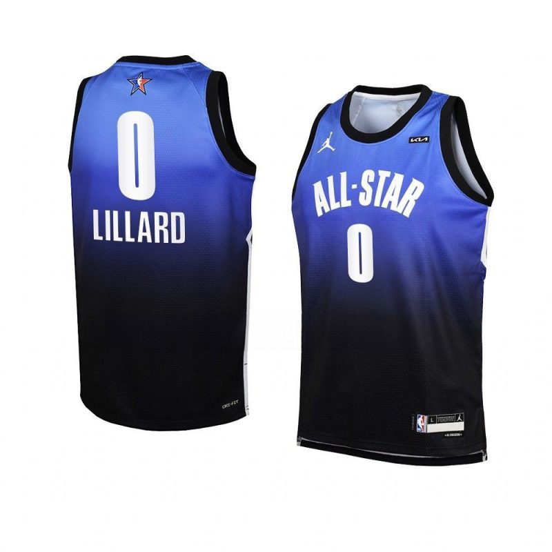 portland trail blazers damian lillard blue 2023 nba