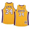 shaquille o neal authentic jersey throwback 2001 02 yythkg