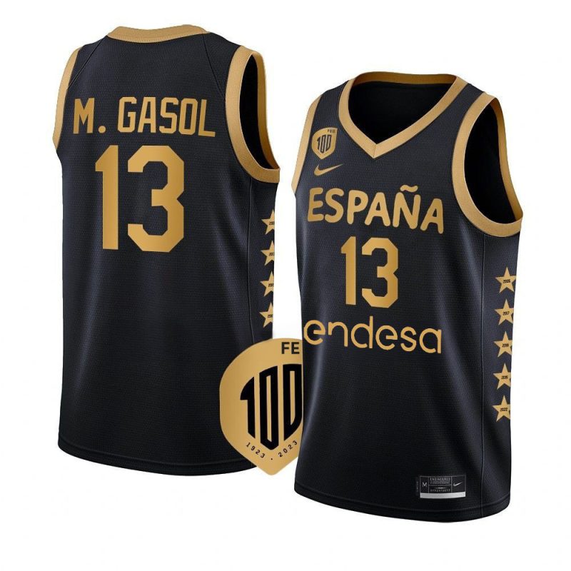 spain team 100 centennial marc gasol black espana y