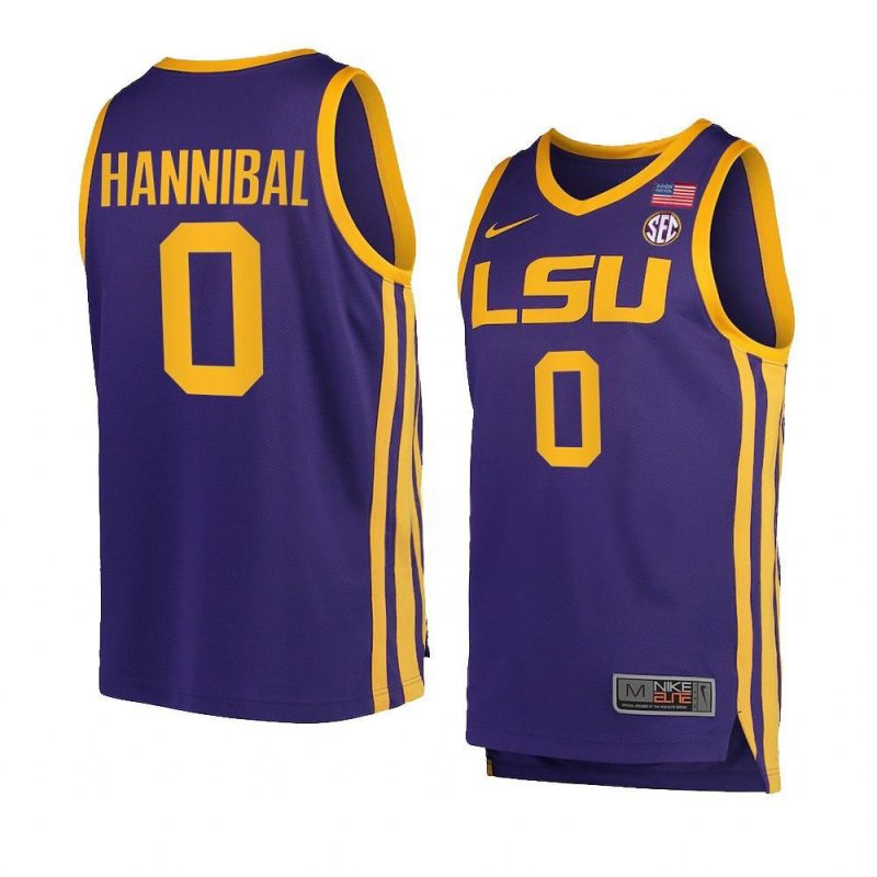 trae hannibal purple jersey college basketball replica yyt