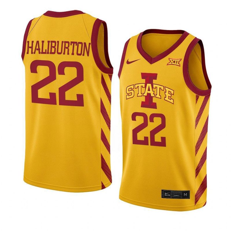 tyrese haliburton jersey college basketball gold