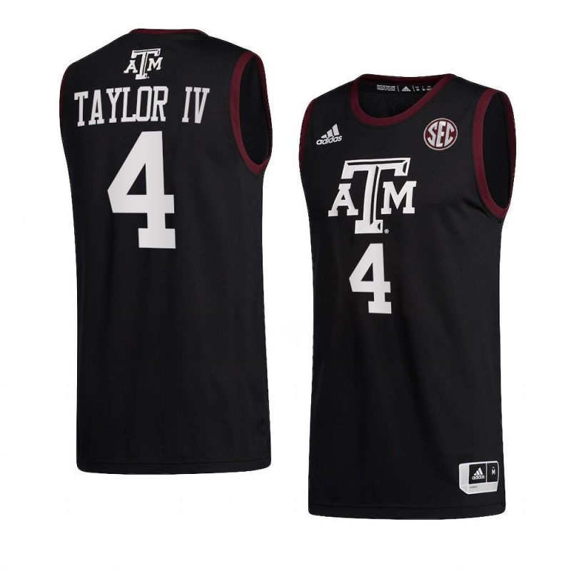 wade taylor iv jersey college basketball black 2022