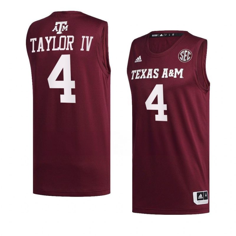wade taylor iv jersey college basketball maroon 202