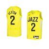 youth collin sexton jazz yellow icon edition jersey