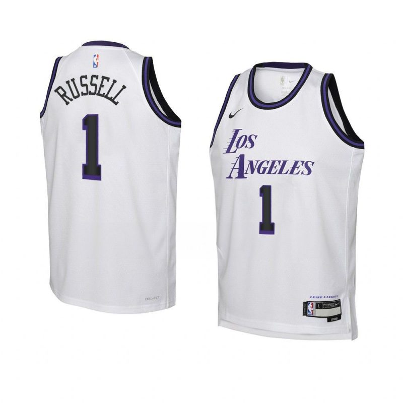 youth d angelo russell lakers white city edition je